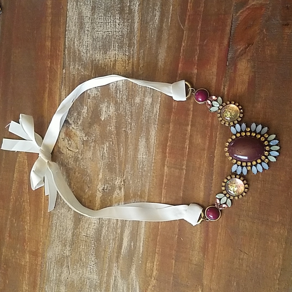 Maurices NWOT Fashion Statement Necklace with Ribbon Tie